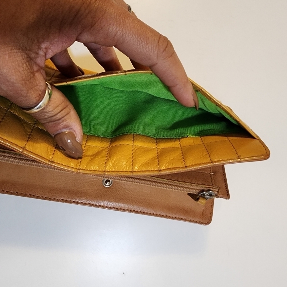 TUSK Yellow mustard leather wallet - Picture 8 of 15